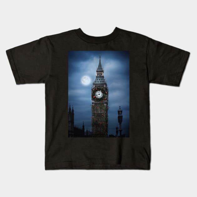 Big Ben Christmas Kids T-Shirt by Dani-Moffet